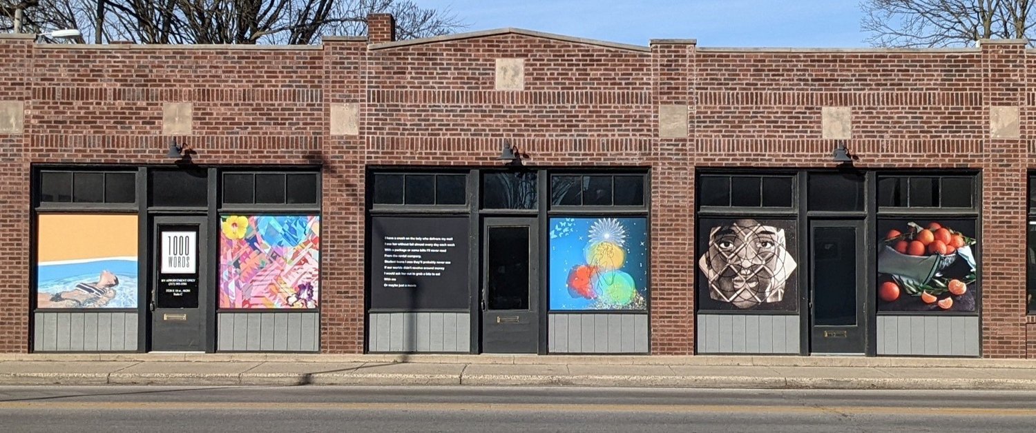 Local shops along East 10th Street near the Near Eastside Indianapolis