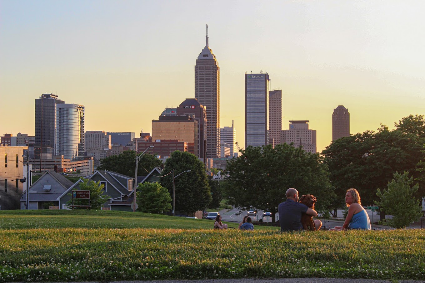 Skyline views near downtown Indianapolis